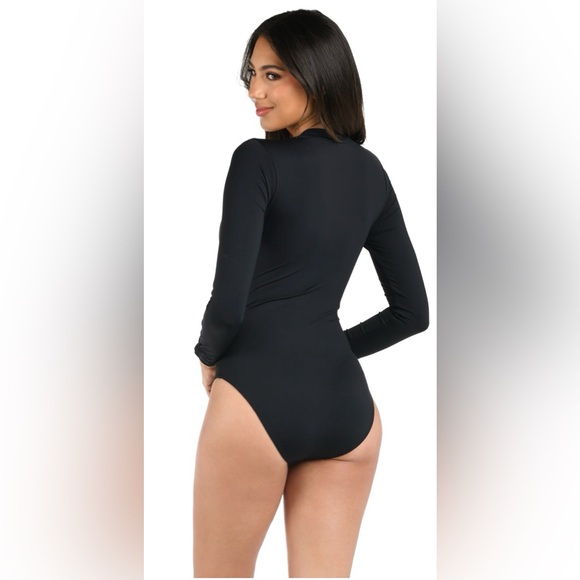 La Blanca Island Goddess Paddlesuit One piece Black - Picture 4 of 10